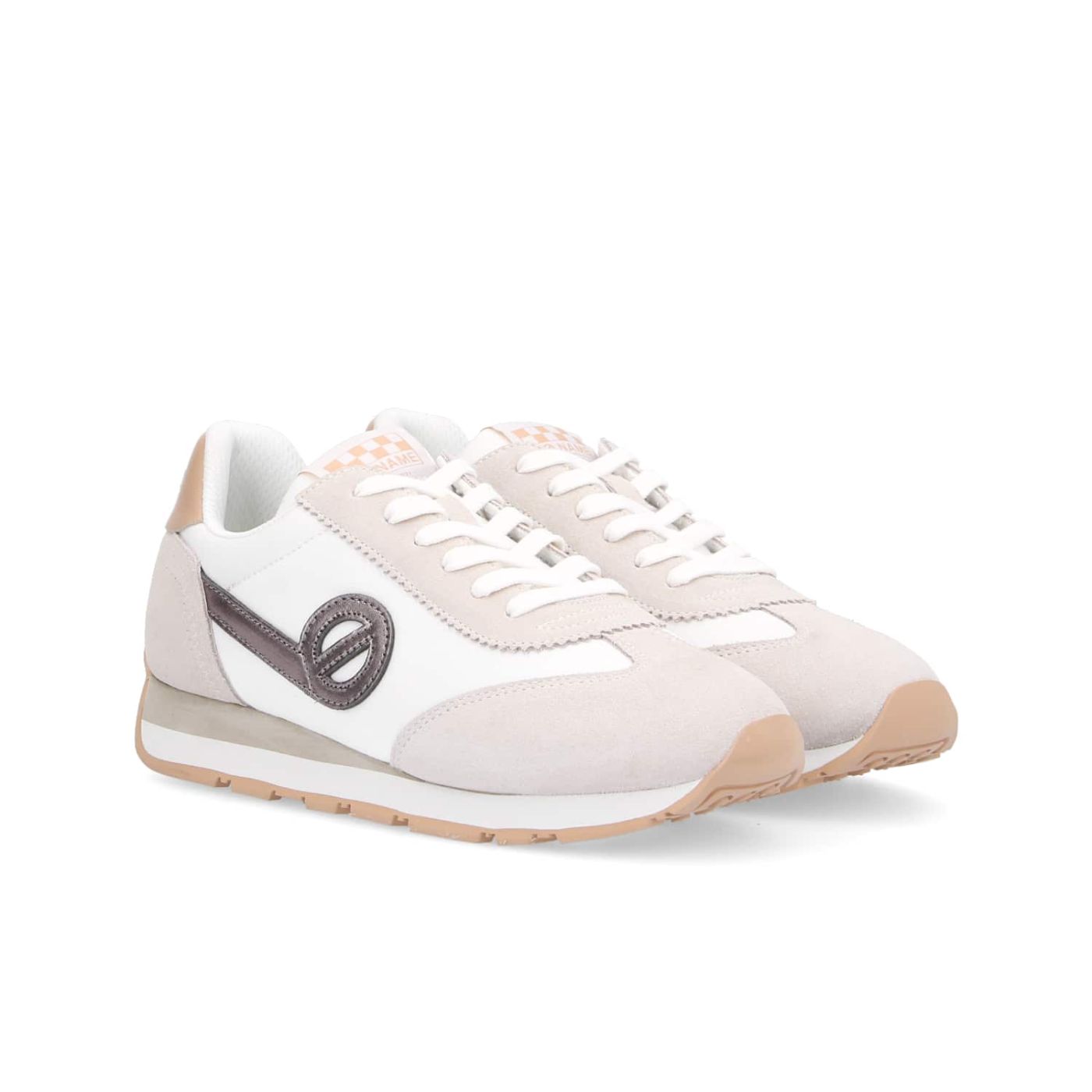 CITY RUN JOGGER - SUEDE/NYL/METAL - WHITE/WHITE/ANTIK